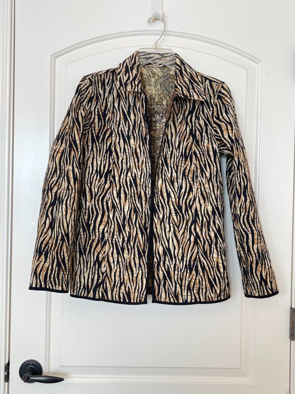 Chico's Reversible Jacket Blazer Small 0 Two Jackets In One - Picture 5 of 6